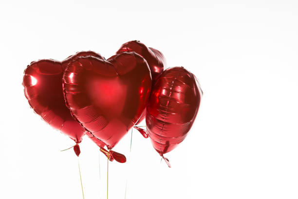 istock Valentine balloons against white background 1095000148