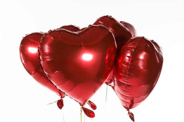 istock Valentine balloons against white background 1095000664