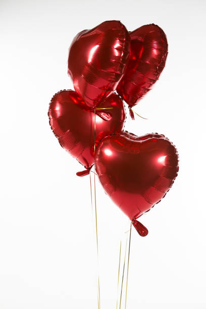 istock Valentine balloons against white background 1095000680
