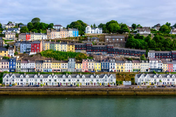 Village of Cobh, in Ireland Quaint village and seaport of Cobh, in Cork County, Ireland. county cork stock pictures, royalty-free photos & images