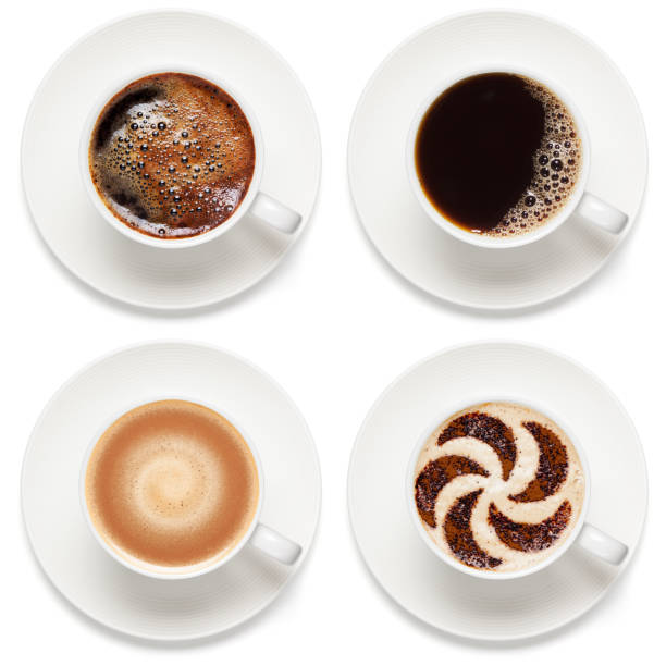 istock Cups of coffee isolated on the white background. 1095011852