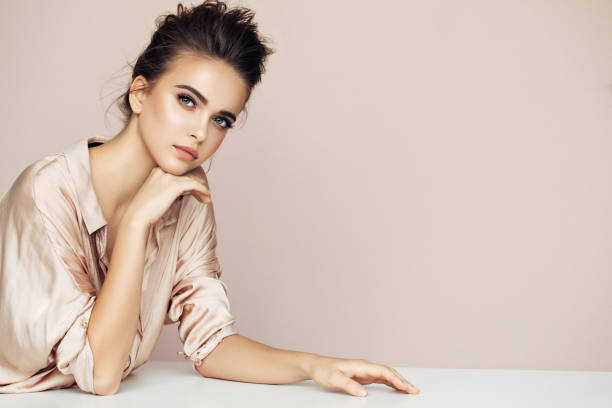istock Beautiful woman with natural soft make-up 1095014082