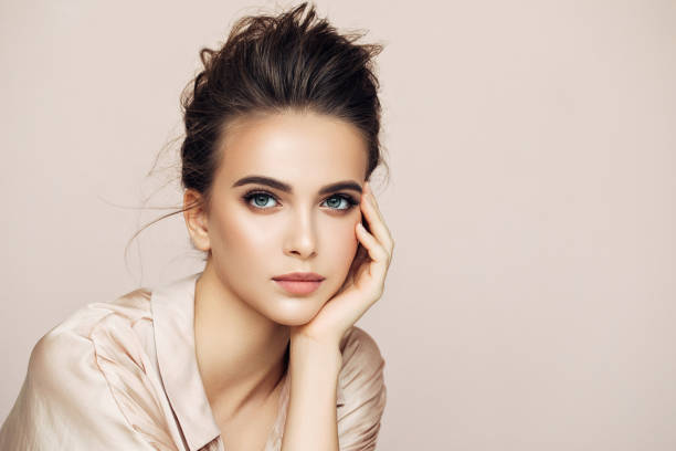istock Beautiful woman with natural soft make-up 1095015476