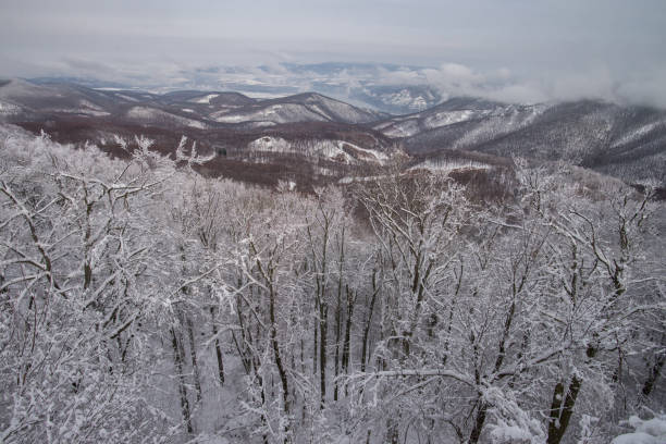 istock Mountains covered by white snow in winter 1095017856