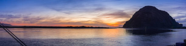 istock Panoramic view of Morro Rock at sunset, Morro bay, California 1095028016
