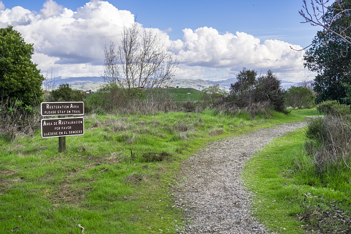 Posted bilingual sign \