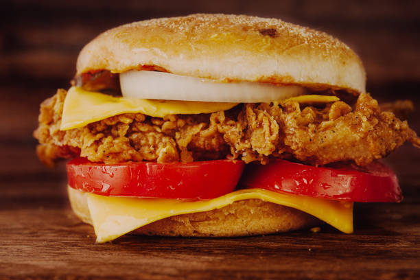 istock Homemade hamburger or sandwich on brown paper. 1095037652