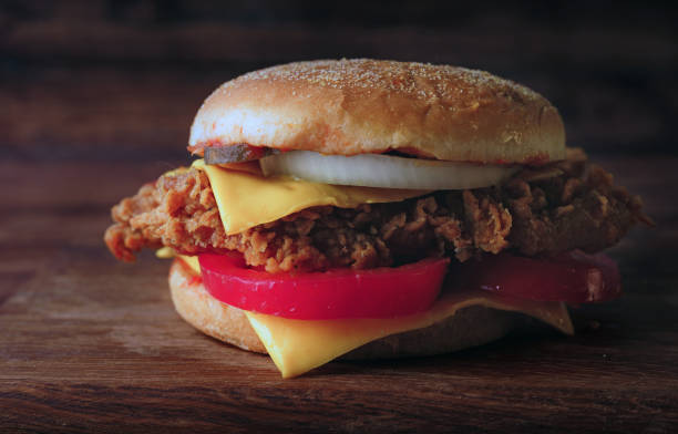 istock Homemade hamburger or sandwich on brown paper. 1095037870