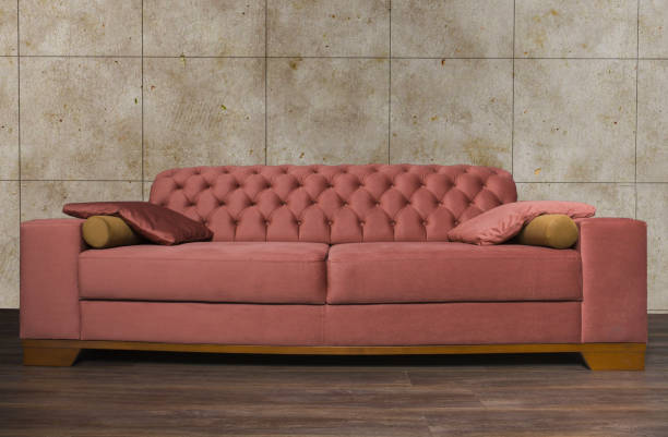 istock Pink sitting group in big living room. 1095040424