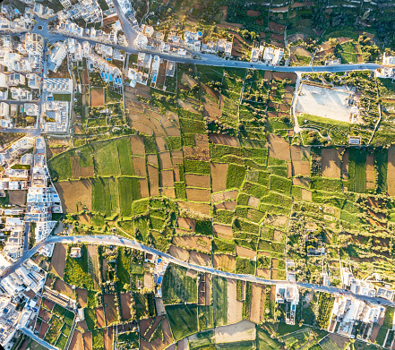 Agricultural landscape in the typical village