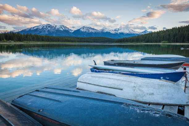 istock Pyramid Lake in Jasper National Park 1095063140