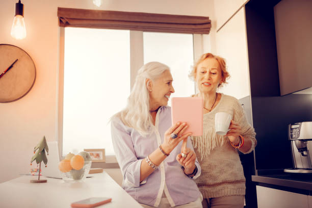 istock Delighted aged women being in a great mood 1095066384