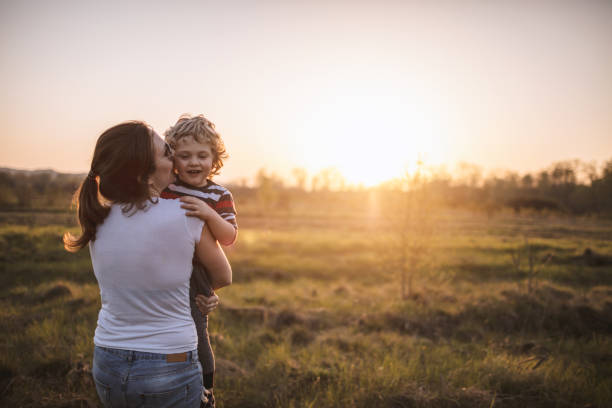 istock Mother and son in nature 1095078046