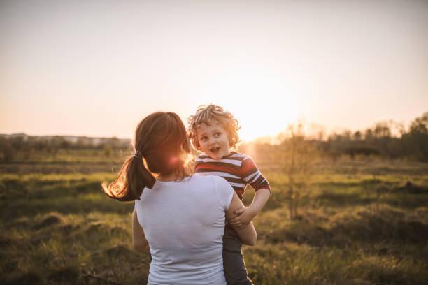 istock Mother and son in nature 1095078104