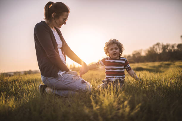 istock Mother and son in nature 1095078126