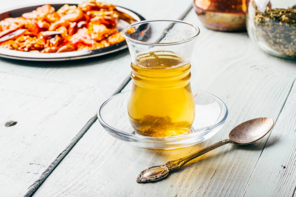 istock Tea in armudu with oriental delights 1095083284