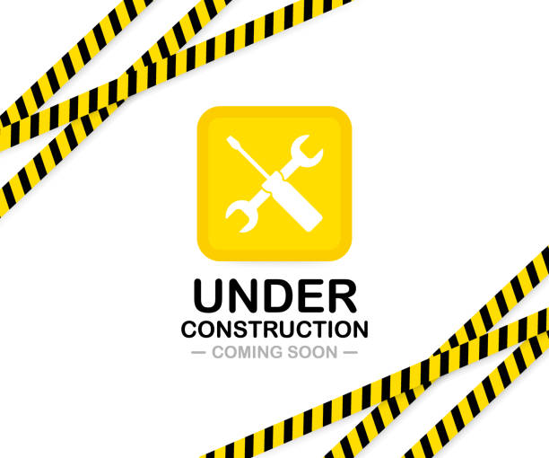 Under construction sign. Vector illustration for website. Under construction sign. Vector stock illustration for website repairing construction site construction web page stock illustrations