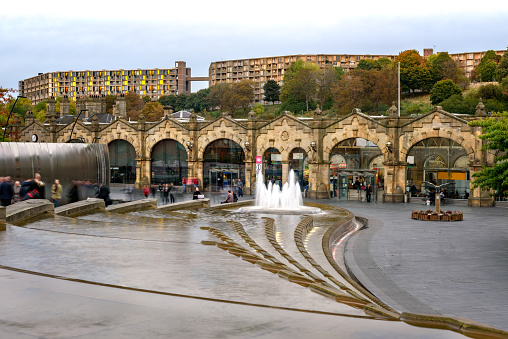 Sheffield station is a combined railway station and tram stop in Sheffield, England, and the busiest station in South Yorkshire