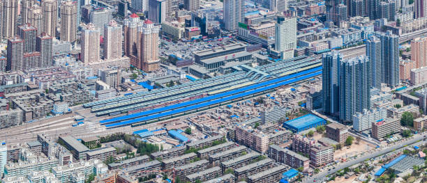 Lanzhou city West Train Station.