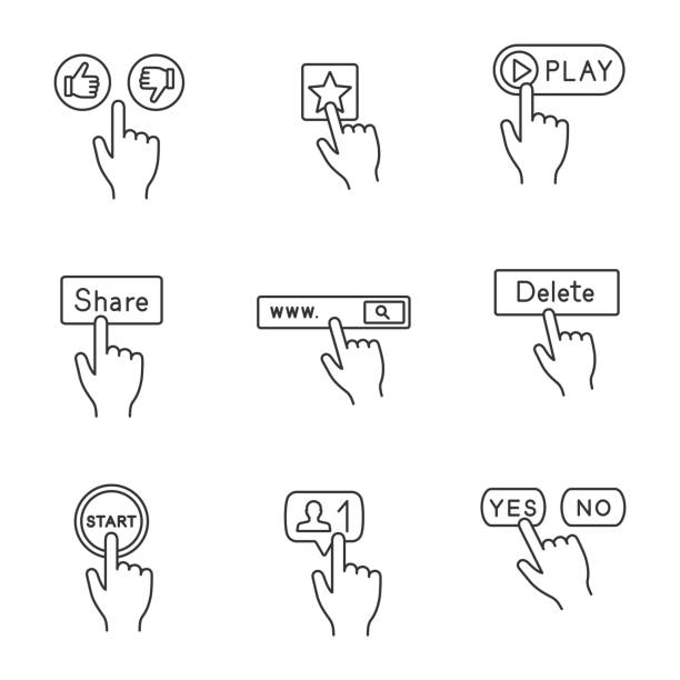 значки кнопок приложения - square shape plus sign mathematical symbol social networking stock illustrations