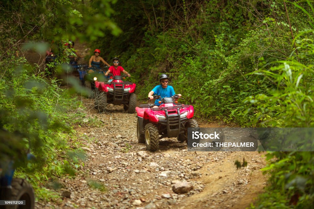 Driving 4x4 in Costa Rica Quadbike Stock Photo