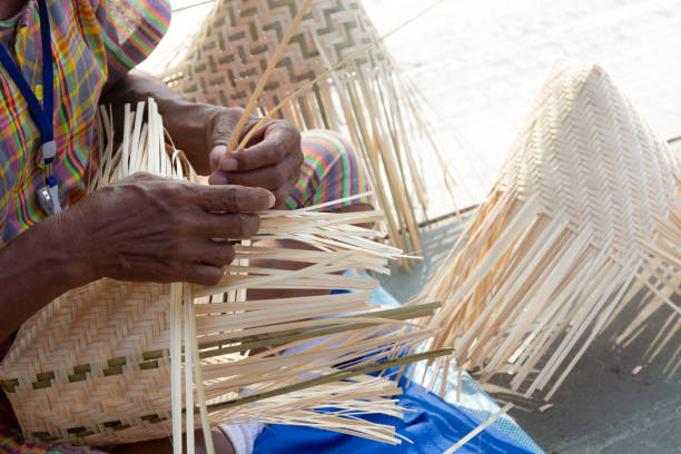 istock hand man made bamboo sticky rice box 1095118608