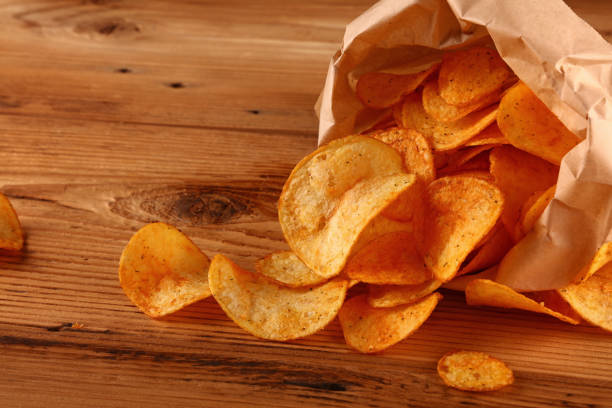 istock High Angle View Of Potato Chips On Table 1095120994