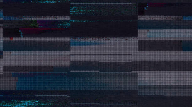 istock Unique Design Abstract Digital Animation Pixel Noise Glitch Error Video Damage 1095121178