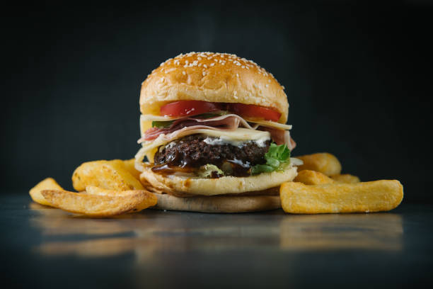 istock Close-up of home made burger 1095124294