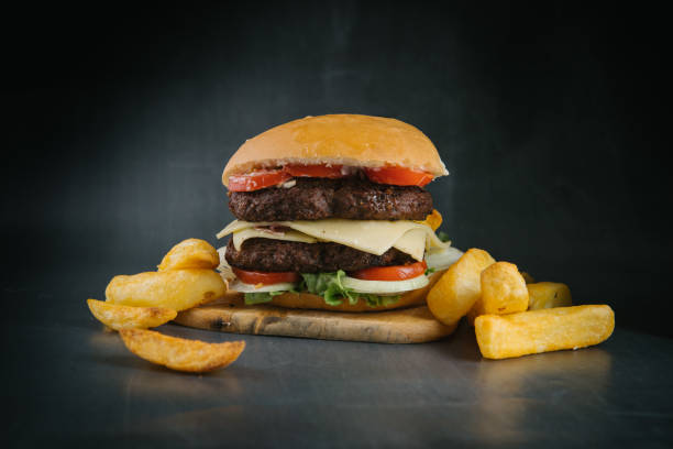 istock Close-up of home made burger 1095124978