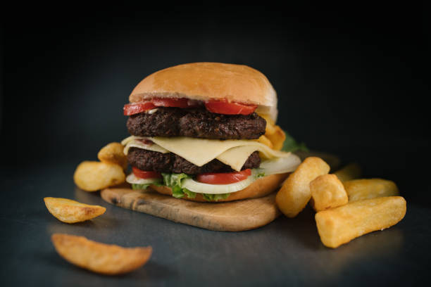 istock Close-up of home made burger 1095125004