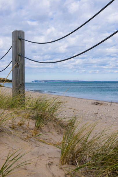 jezioro michigan shore na półwyspie leelanau - leelanau peninsula zdjęcia i obrazy z banku zdjęć