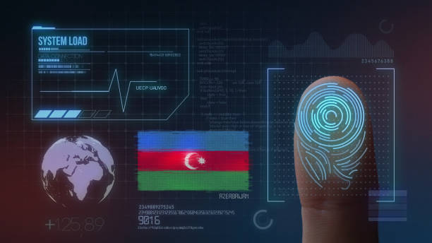istock Finger Print Biometric Scanning Identification System. Azerbaijan Nationality 1095175214