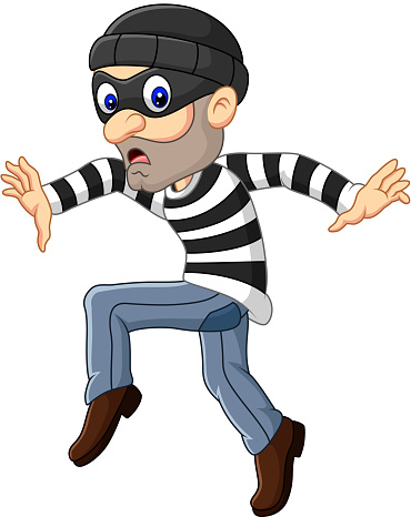 Cartoon Thief Walking Carefully Stock Illustration - Download Image Now -  Cartoon, Criminal, Men - iStock