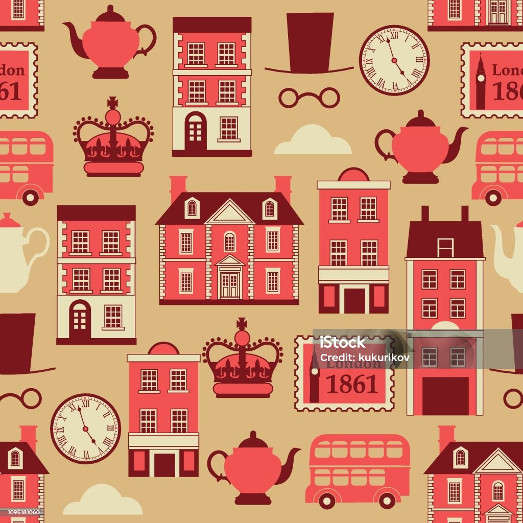 Uk Classic Pattern Design British Vector Retro Pattern Stock Illustration - Download Image Now ...