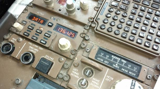 istock Close up of Boeing 767 cockpit controls 1095186114