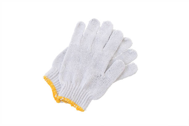 woolen knitted gloves isolated on white background