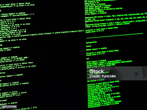 Computer Command Line Interface Green Code In Command Line Interface On ...