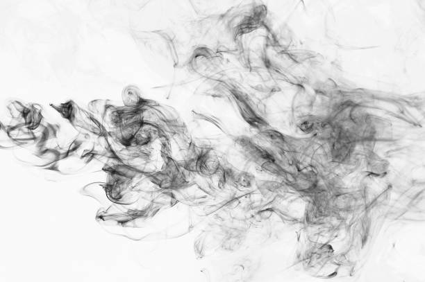 abstrakter schwarzer rauch - abstract swirl curve ethereal stock-fotos und bilder