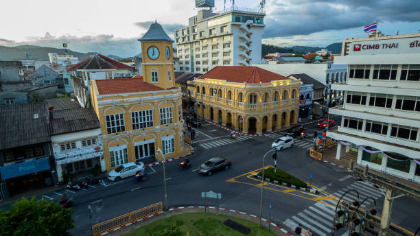 istock aerial view the old architecture Charter building in Phuket town 1095227552