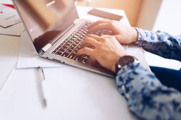 istock Businessman working on laptop in his office. 1095236724