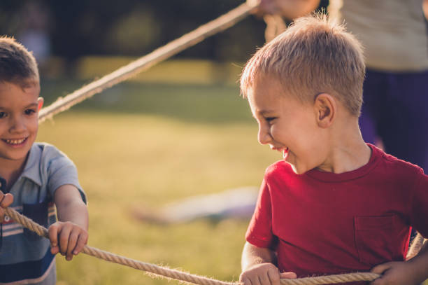 istock Children games with a rope 1095237300