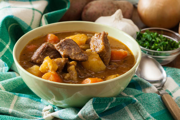 istock Irish stew made with beef, potatoes, carrots and herbs 1095246770