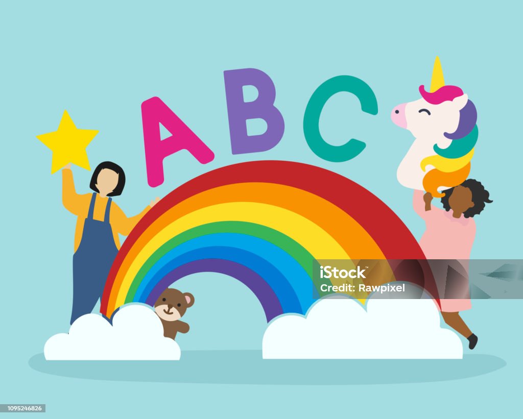 Playful Learning Graphics Children Being Playful Whilst Learning Stock Illustration - Download ...