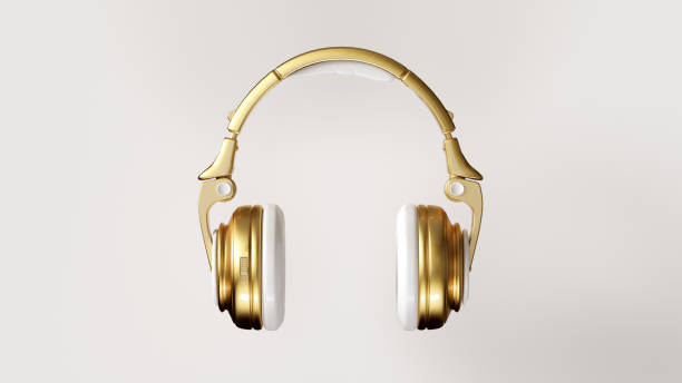 istock White Gold Modern Headphones 1095248606