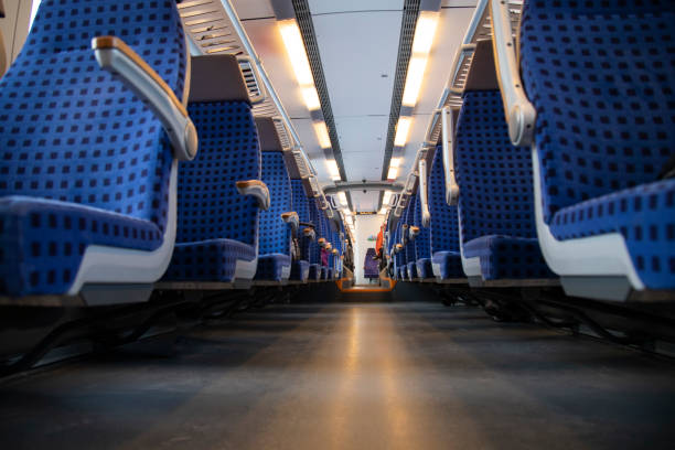 Train interior Train interior chairs and hallway train interior stock pictures, royalty-free photos & images