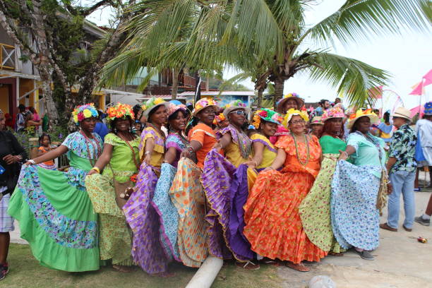 Festival in Portobelo, Colon, Panama, The Congos of Portobelo, Afro-Panamanian cultural festival celebrating the Black Christ and the liberation from the Spanish.