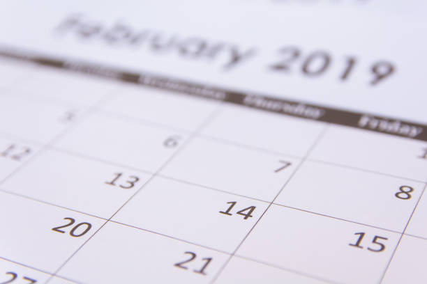 istock Calendar page February 2019 background 1095273714