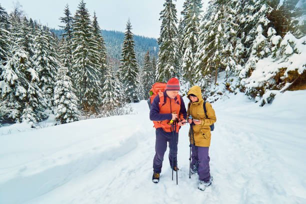 istock snow covered hiking trail in winter forest 1095274262