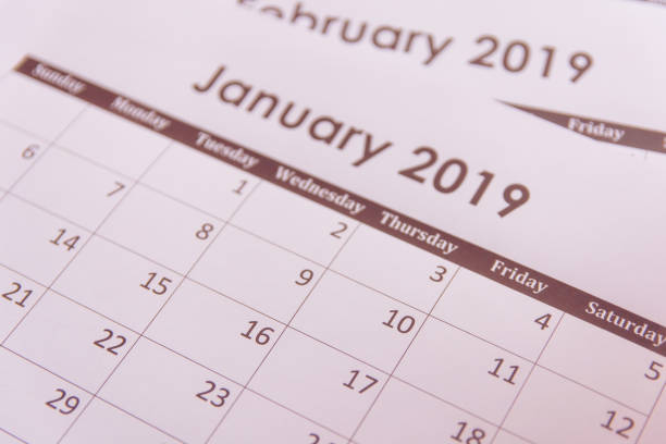 istock Calendar page for 2019 background 1095278250